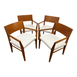 Mid Century Modern Dining Room Chairs, Set of Four