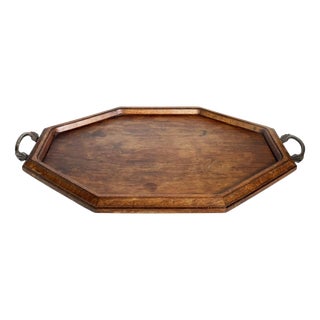20th Century Wooden and Metal Tray, France For Sale