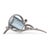 1960s 1960s 39.20 Carat Emerald Cut Aquamarine & Diamond Retro Era 14k White Gold Wing Pin For Sale - Image 5 of 5