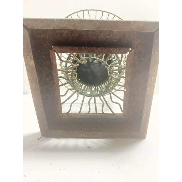 Metal Vintage Victorian-Style Wire Garden Urn Planter With Pedestal Base For Sale - Image 7 of 8