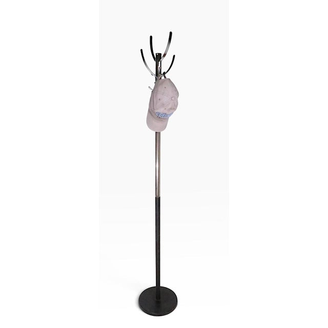 Chrome Mid Century Chrome and Black Coat Tree Rack C. 1950/70’s For Sale - Image 8 of 12