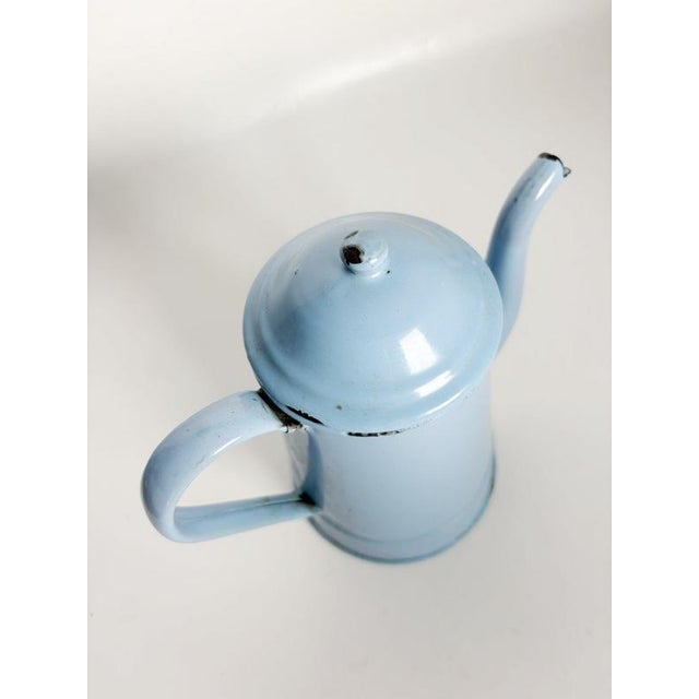 Enameled Iron Coffee Pot, France, 1960s For Sale - Image 11 of 12