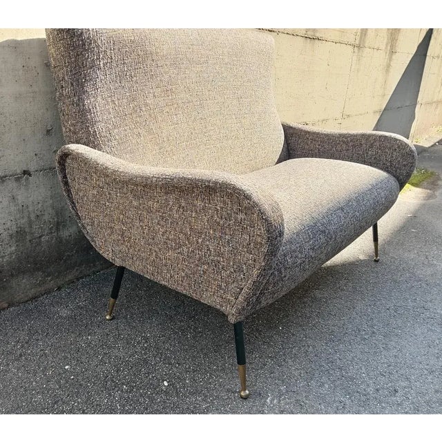 Sofa 50s, two seats, in bouclè.