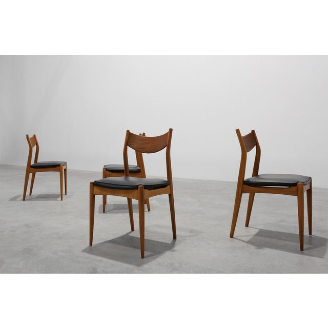 Mid-Century Modern Belgian Teak Dining Chairs, 1960s, Set of 6 For Sale - Image 12 of 16