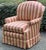 Calico Corners Rolled Arm Skirted Swivel Lounge Chairs - A Pair For Sale - Image 4 of 9