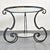 Vintage Side Table in Black Metal and Frosted Glass, 1950s For Sale - Image 10 of 11