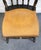 Genuine Hitchcock Black & Gold Accent Side Chair W. Rush Seat & Hand Painted Florals For Sale - Image 9 of 11