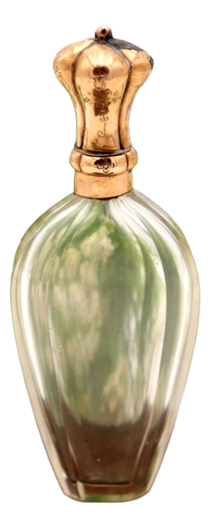 Glass Perfume Bottle with Gold Applications