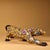 Metal Gilt Bronze Cloisonné Enamel Leopard Figure in Stalking Pose For Sale - Image 7 of 10