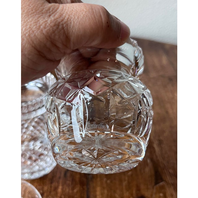 Late 20th Century Waterford Crystal Small Jam Jar, Jelly Jar, Honey Pot or Condiment Jar With a Lid For Sale - Image 10 of 10