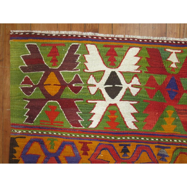 Vintage Kilim - 4'6" x 5'9" For Sale - Image 4 of 6