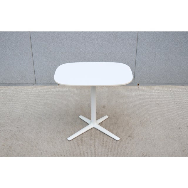 Fabulous Lift height-adjustable rounded rectangle occasional side table in snow white color, designed by the German...