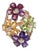 Bochic "Capri" Amethyst, Citrine & Peridot Ring Set In 18K Gold & Silver For Sale
