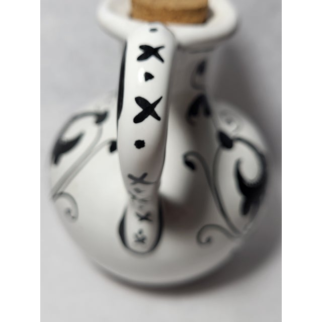 1970s 1970s Deruta Italy Pottery Signed Vinegar Jar For Sale - Image 5 of 10