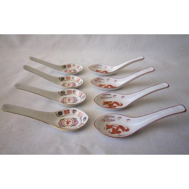 Japanese Porcelain Soup Spoons Set of 6 Chairish