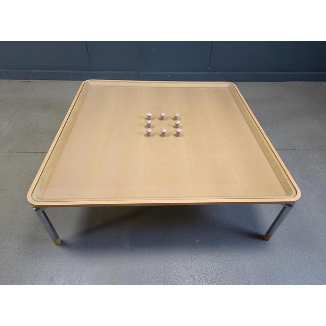 Post Modern Coffee Table with Cork and Glass, 1980s For Sale - Image 10 of 11