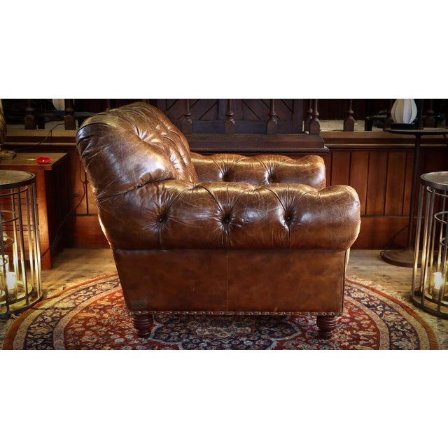 Halo Heritage Lounge Chair in Leather from Timothy Oulton, 2010s For Sale - Image 6 of 18