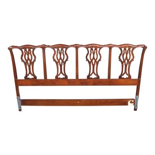 Baker Mahogany Chippendale King Headboard For Sale