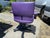 The 1990s Mario Bellini Vitra Figura Post Modern Purple Leather Desk Chair is a stunning piece of furniture that embodies...