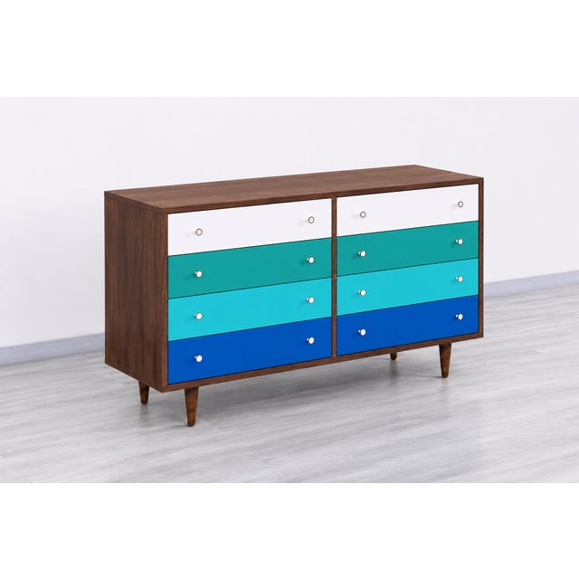 Mid-Century Modern Multi-Color Lacquered Dresser in Manner of Glenn of California. For Sale - Image 3 of 4