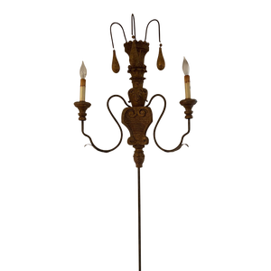 Wooden Guilded Wall Sconce