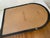 Postmodern Vintage 1980s Postmodern Faux Black Marble Lacquered Arch Wall Mirror For Sale - Image 3 of 4