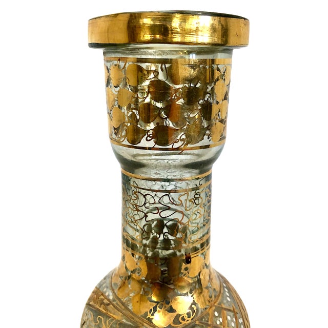 Antique Persian Qajar Dynasty Glass Hookah Base For Sale In San Francisco - Image 6 of 10