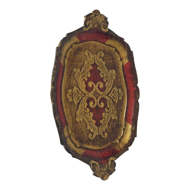 20 Th C Italian Florentine Gilded Small Tray For Sale