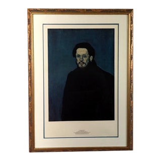 1980 Authorized Print featuring Portrait of Pablo Picasso, Framed For Sale