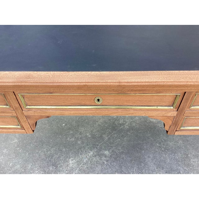 Wood Classic French Louis XVI Style Mahogany Desk Stripped & Sanded For Sale - Image 7 of 12