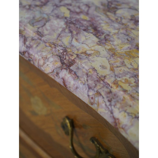 Stone French Louis XV Marble Top Commode Accent Chest For Sale - Image 7 of 17