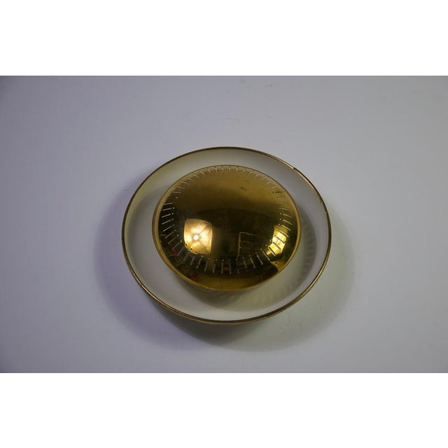 Mid-Century Brass Flush Mount or Wall Lamp attributed to Hillebrand Leuchten, 1960s For Sale - Image 6 of 13