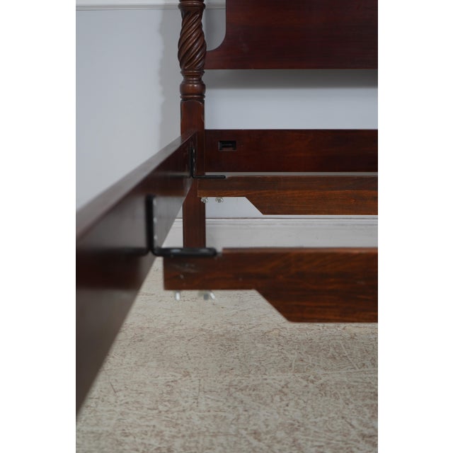 1980s Statton King Size Ball & Claw Cherry Poster Bed For Sale - Image 5 of 15