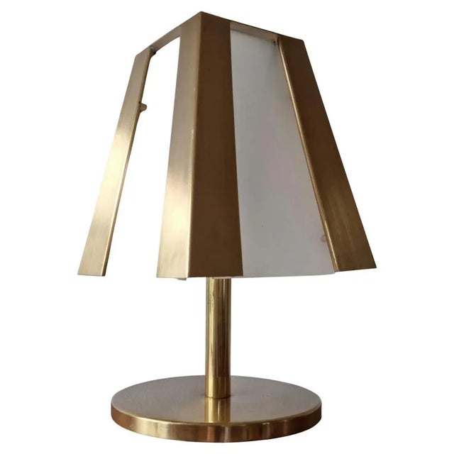 Large Mid-Century Brass Table Lamp, 1970s For Sale - Image 11 of 11