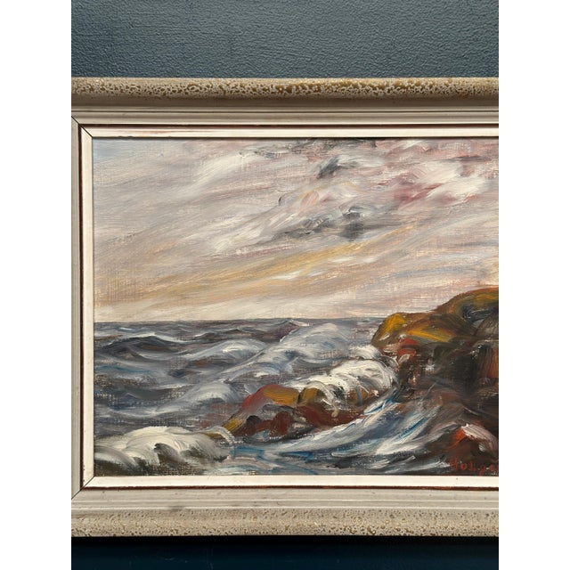 Holger Almquist, Sea, 1950s, Oil on Canvas, Framed For Sale - Image 4 of 18