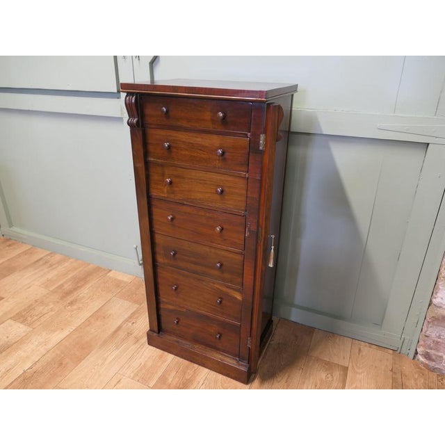 Tall Victorian Wellington Filing Cabinet For Sale - Image 6 of 7