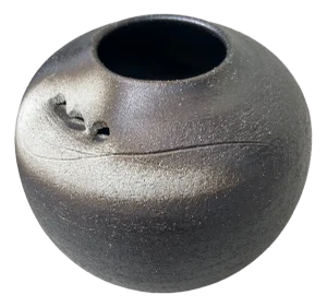 Mid-Century Ceramic Shigaraki Ikebana Vase, 1970s