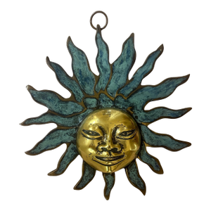 Pepe Mendoza Bronze Sun Inlaid Wall Hanging