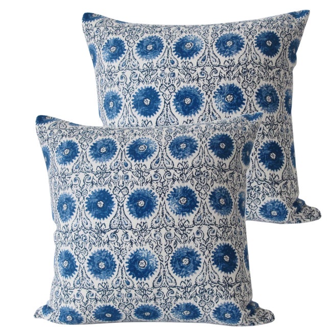 Cobalt Blue Accent Pillows A Pair Chairish