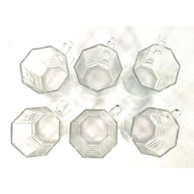 Arcoroc France -Octagon Shaped 8 Ounce Coffee, Mugs- Set of Six For Sale - Image 6 of 6