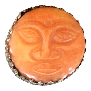 Decorative Carved Buddha Face Trinket Box