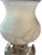 Transparent Vintage 1950s Hollywood Regency Boudoir Lamp Pair With Frosted Embossed Glass Shades & Prism Accents For Sale - Image 8 of 12