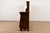Antique Arts & Crafts Carved Oak Sideboard or Bar Cabinet With Stained Glass Doors, Newly Refinished For Sale - Image 13 of 15