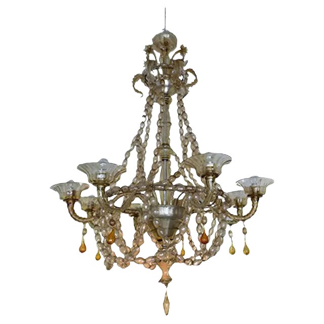 Italian Chandelier from Seguso, 1920s For Sale