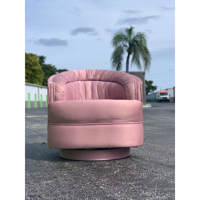 Adrian Pearsall for Comfort Designs Lavender Tufted Swivel Chair For Sale - Image 11 of 11