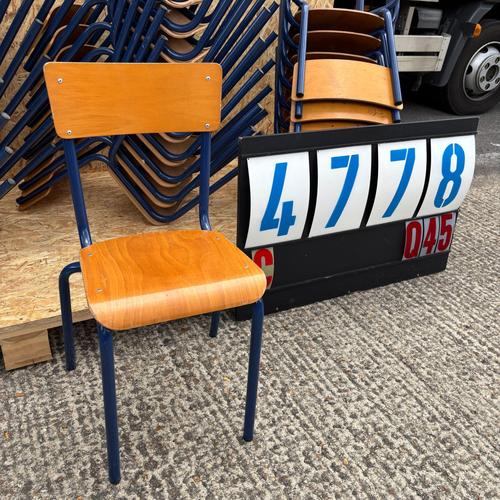 1960’s Navy Blue Simple Mullca Stacking Dining Chairs. Seat Height: 45cm Workshop Report: Our workshop team inspect every...