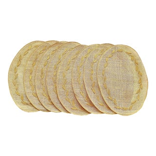 Vintage Woven Hemp Placemats - Set of 8 For Sale