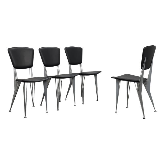 T38 Dining Chairs by Studio Archirivolto for Fasem, Italy, 1980s, Set of 4 For Sale
