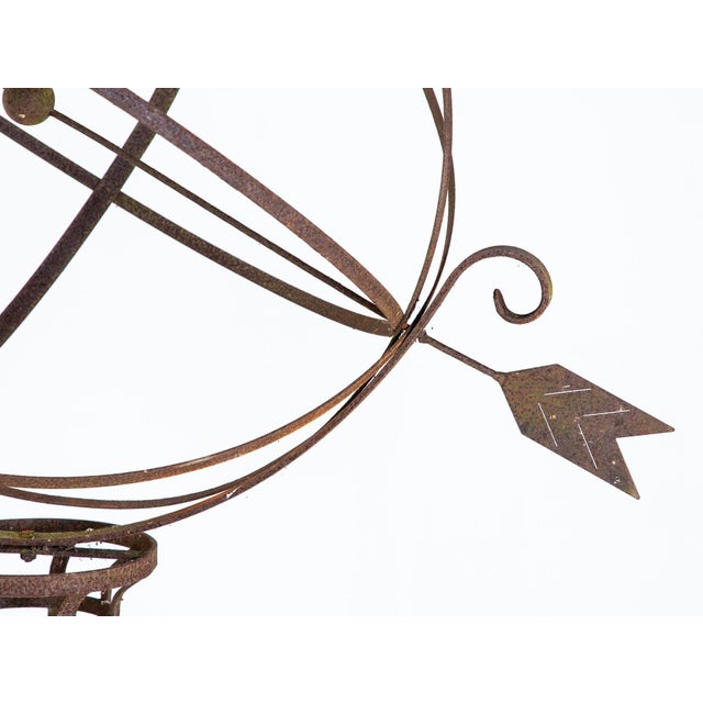 Traditional English Mid-20th Century Iron Armillary Sphere on Stand For Sale - Image 3 of 14