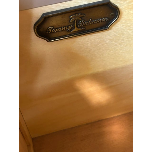 Vintage Tommy Bahama Rattan Bamboo & Wood Bookcase For Sale - Image 12 of 12